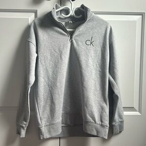 grey CK quarter zip